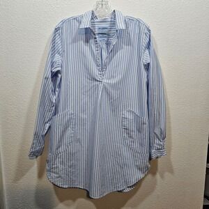 Les‎ Canebiers St-Tropez Sriped Pullover swim cover up Women's Size Large